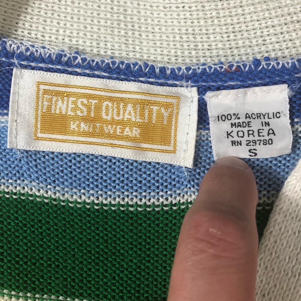 Vintage Rainbow Striped Cardigan - Picture 8 of 9
